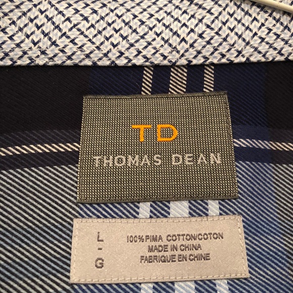 Thomas Dean Men’s Button Button Up Shirt - Picture 4 of 8